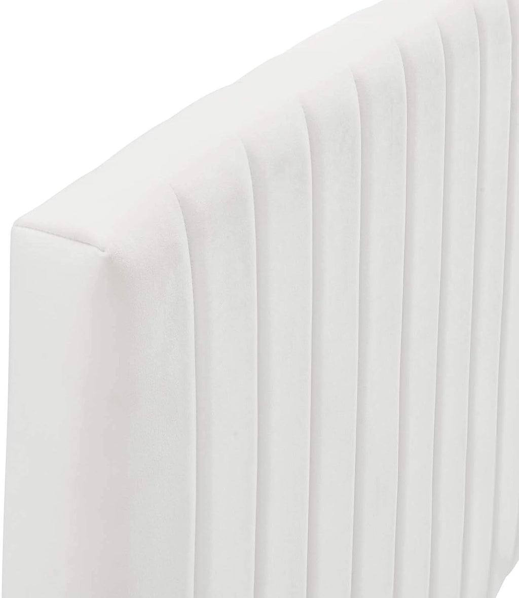 Modway Rebecca Performance Velvet Twin Headboard, White