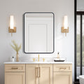 USHOWER 2-Pack Black Bathroom Mirrors Over Sink 22 x 30 Inch, Metal Frame Rectangle Mirror, Modern Farmhouse Vanity Mirror, Wall Mounted for Bedroom, Living Room, Entryway Remodel & Upgrade