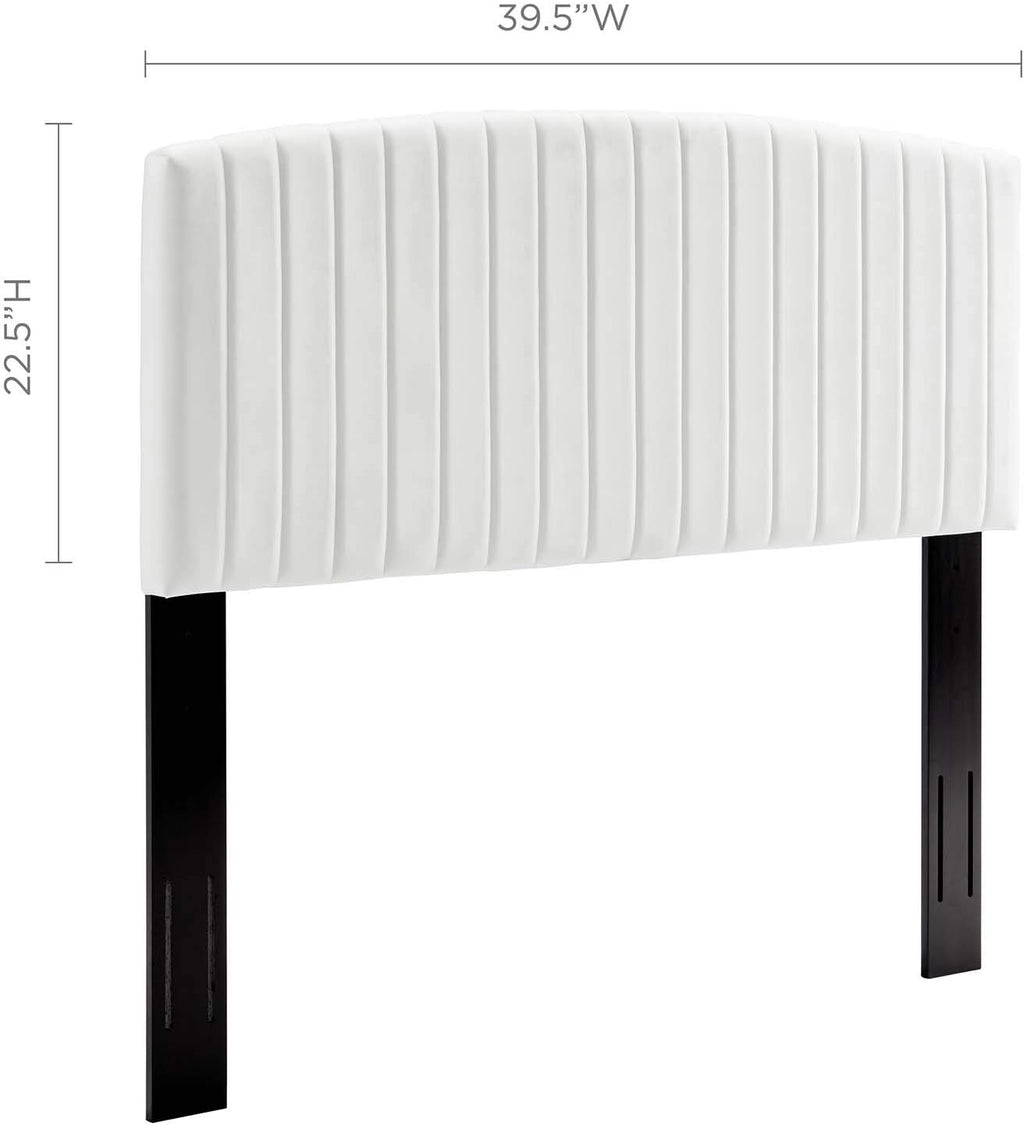 Modway Rebecca Performance Velvet Twin Headboard, White