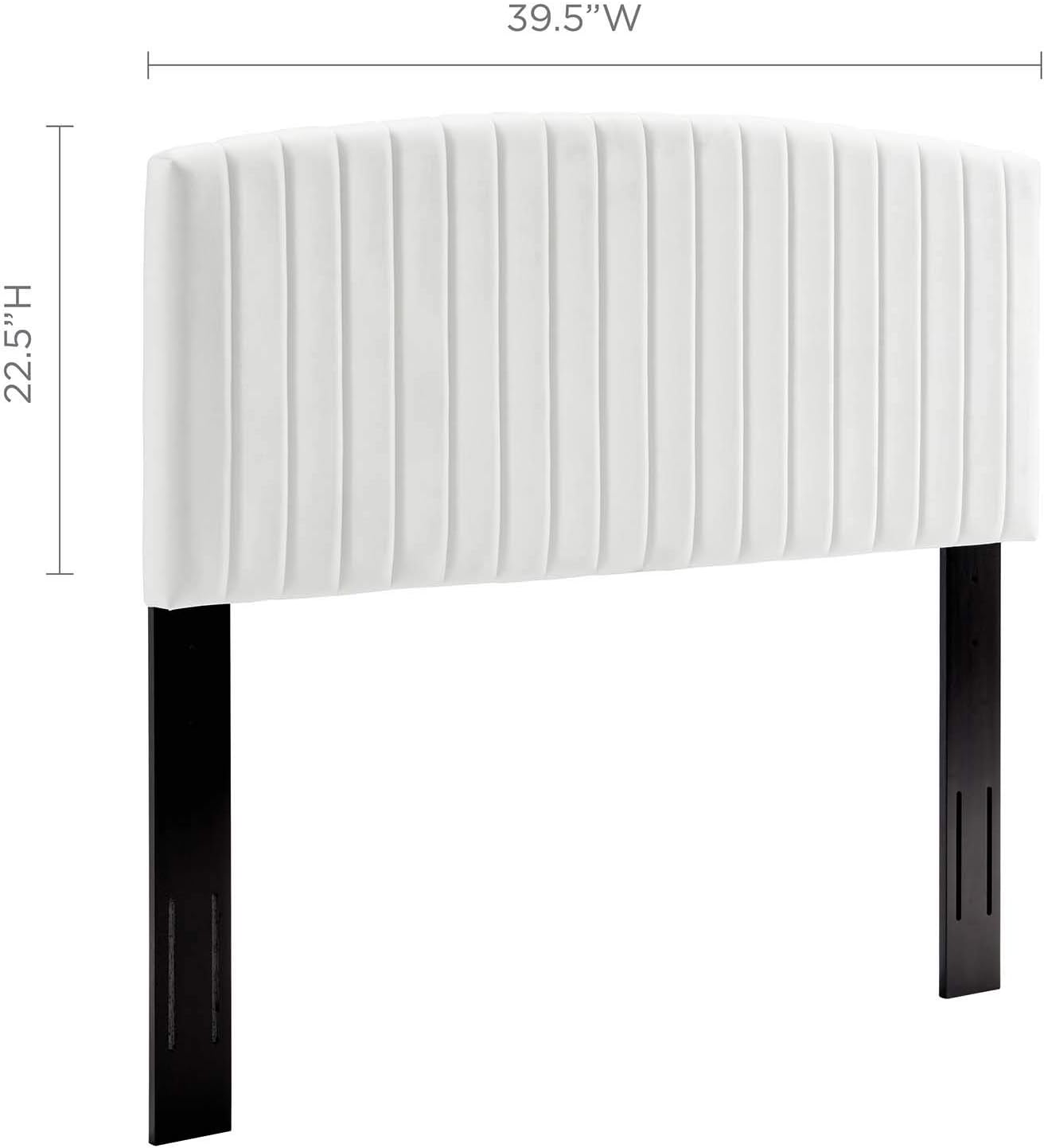 Modway Rebecca Performance Velvet Twin Headboard, White