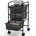 Simple Houseware Utility Cart with 8 Drawers Rolling Storage Art Craft Organizer, Black