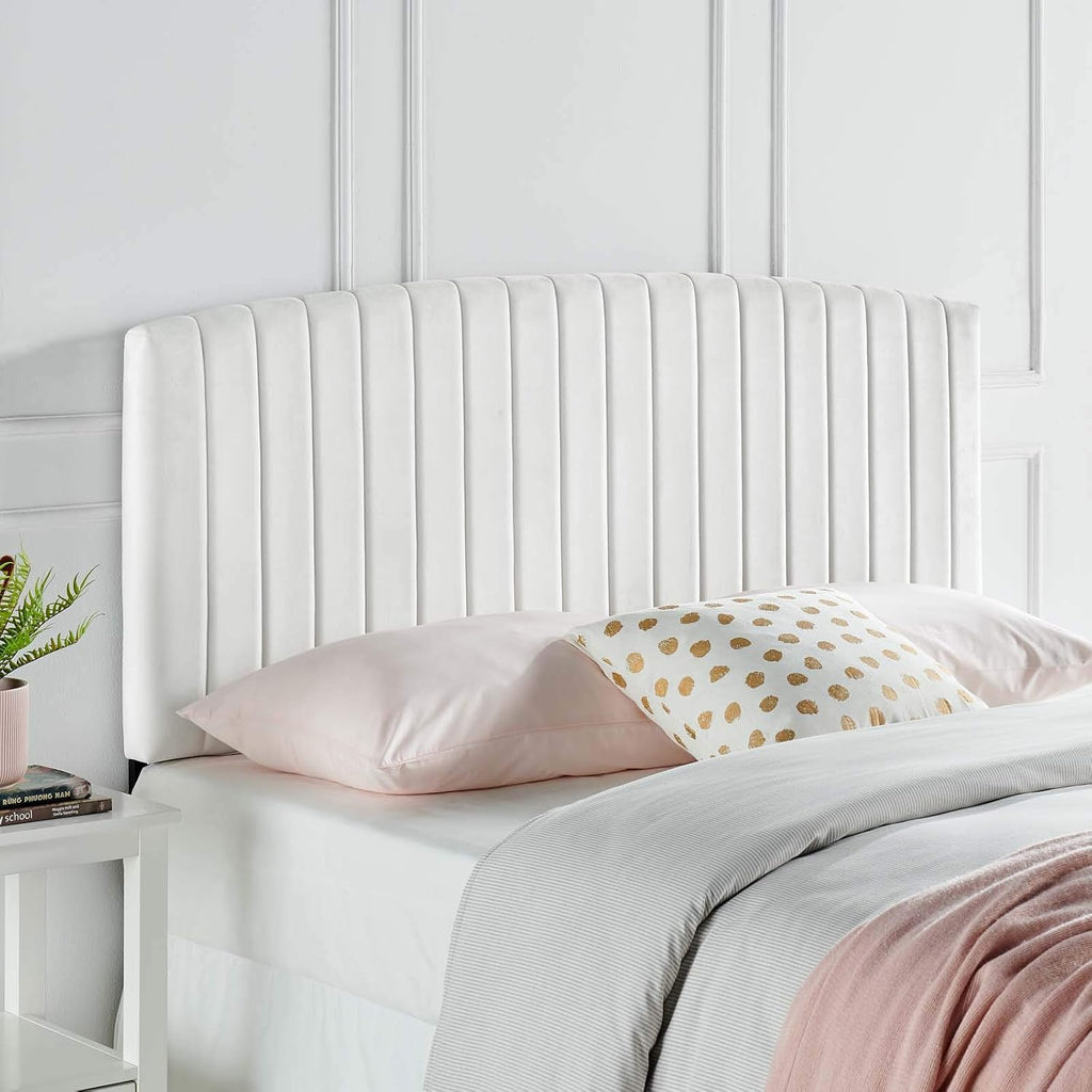 Modway Rebecca Performance Velvet Twin Headboard, White