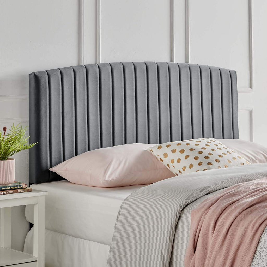 Modway Rebecca Performance Velvet Twin Headboard, White