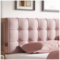 Twin Size Tufted Linen Headboard Pillow with Removable Cover, Rectangular Bed Backrest Support Cushion for Bedroom Dorm Reading & Rest