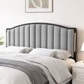 Headboard for Queen Size Bed with LED Lights, Upholstered Vertical Channel Tufting Head Boards, Velvet Headboard Only, Attach Frame, Ideal for Bedroom, Dorm, Guest Room, Green